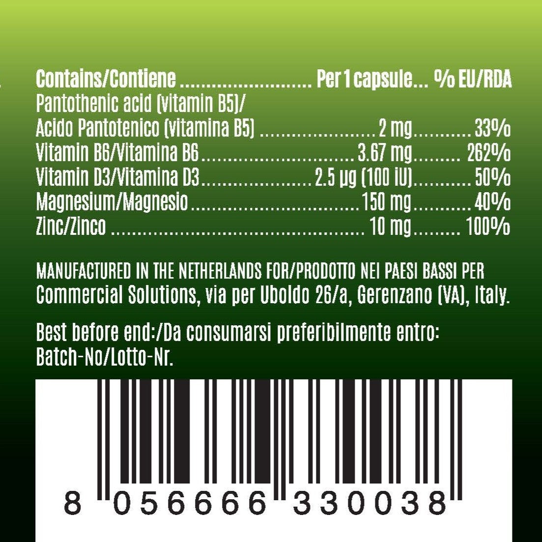 ZMB6 - Zinco + Magnesio + Vitamina B6